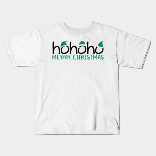 hohoho Merry Xmas - Green Kids T-Shirt